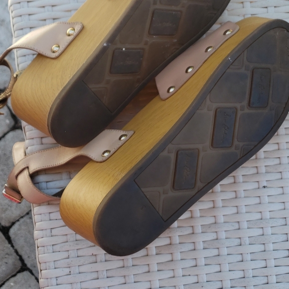 Sam Edelman leather wooden flatform sandals - Picture 6 of 7